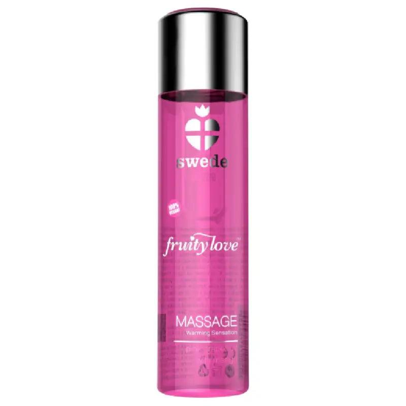 SWEDE - FRUITY LOVE ACEITE EFECTO CALOR FRAMBUESA Y RUIBARBO 120 ML - Optelum