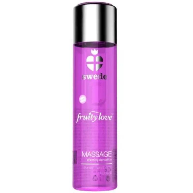 SWEDE - FRUITY LOVE ACEITE EFECTO CALOR FRAMBUESA Y RUIBARBO 60 ML - Optelum