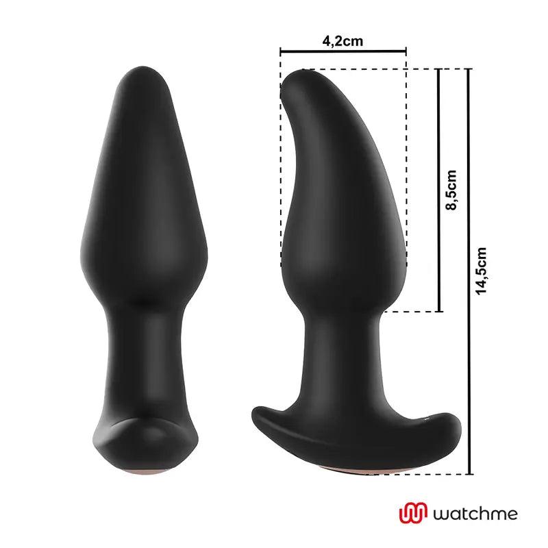 ANBIGUO - WATCHME CONTROL REMOTO PLUG ANAL VIBRADOR CON ROTACIÓN DE PERLAS AMADEUS - Optelum