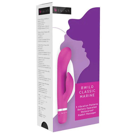 B SWISH - BWILD CLASSIC MARINE RABBIT VIBRATOR CERISE - Optelum