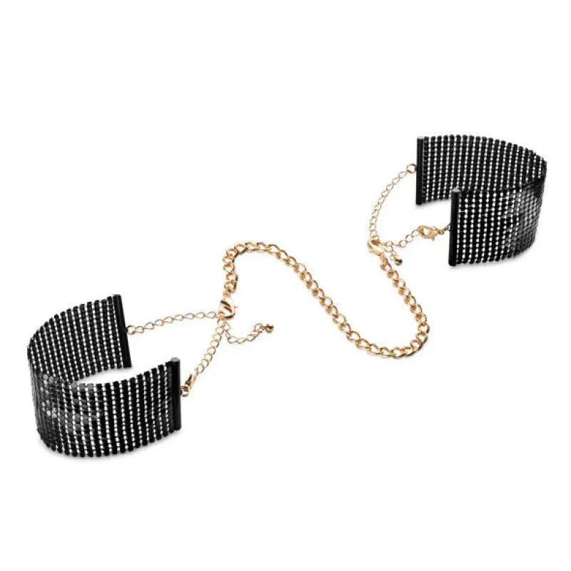 BIJOUX - DÉSIR MÉTALLIQUE ESPOSAS MALLA METALICA NEGRA - Optelum