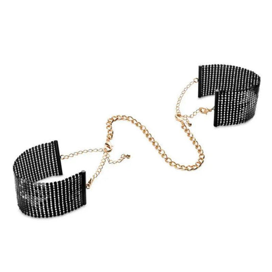 BIJOUX - DÉSIR MÉTALLIQUE ESPOSAS MALLA METALICA NEGRA - Optelum