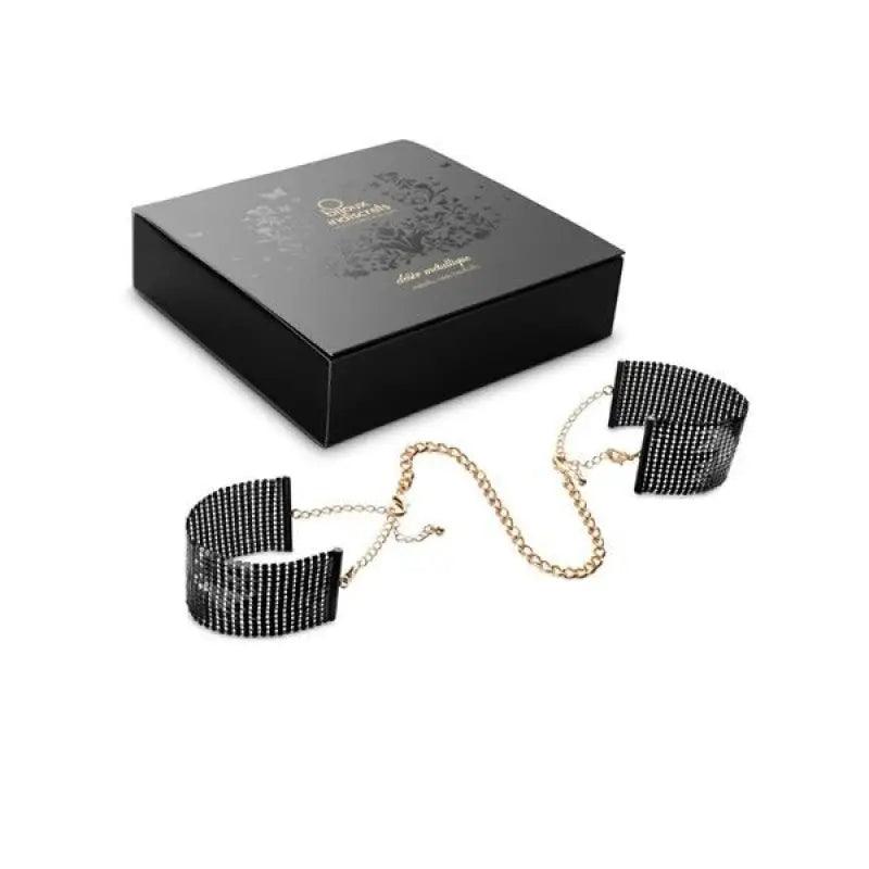 BIJOUX - DÉSIR MÉTALLIQUE ESPOSAS MALLA METALICA NEGRA - Optelum