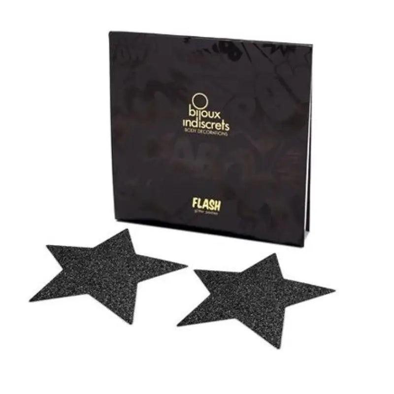 BIJOUX - INDISCRETS PEZONERAS FLASH ESTRELLA NEGRO - Optelum