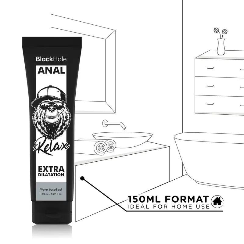 BLACK HOLE - GEL BASE AGUA DILATACION ANAL 150 ML - Optelum