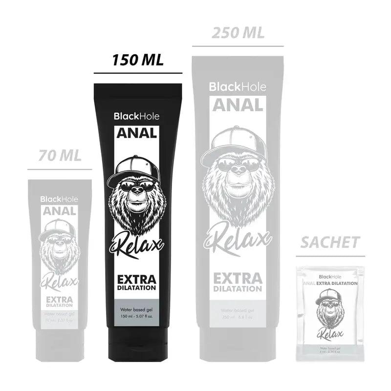 BLACK HOLE - GEL BASE AGUA DILATACION ANAL 150 ML - Optelum