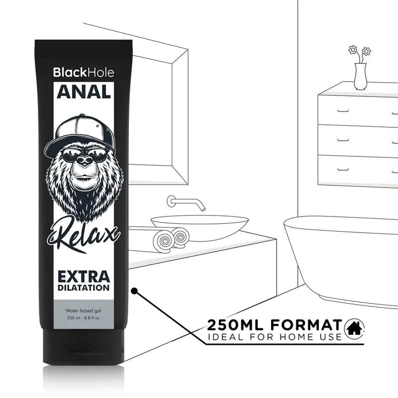 BLACK HOLE - GEL BASE AGUA DILATACION ANAL 250 ML - Optelum