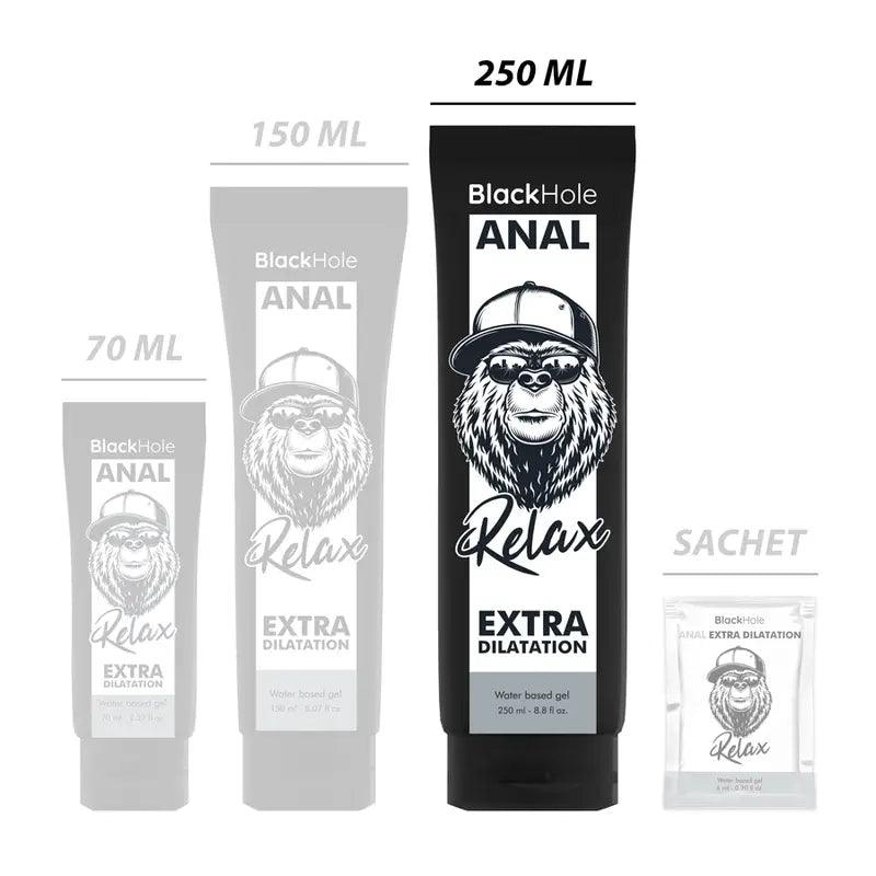 BLACK HOLE - GEL BASE AGUA DILATACION ANAL 250 ML - Optelum