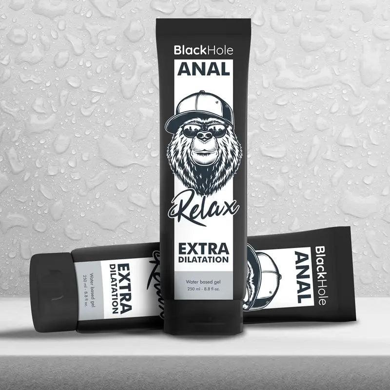 BLACK HOLE - GEL BASE AGUA DILATACION ANAL 250 ML - Optelum