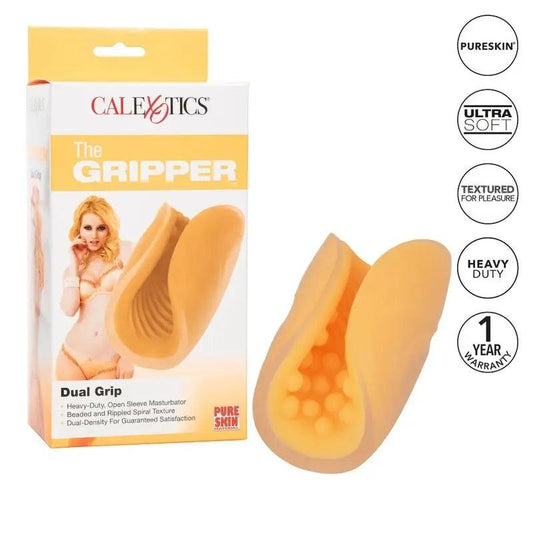 CALEXOTICS - BEADED GRIP MASTURBADOR TEXTURADO NARANJA - Optelum