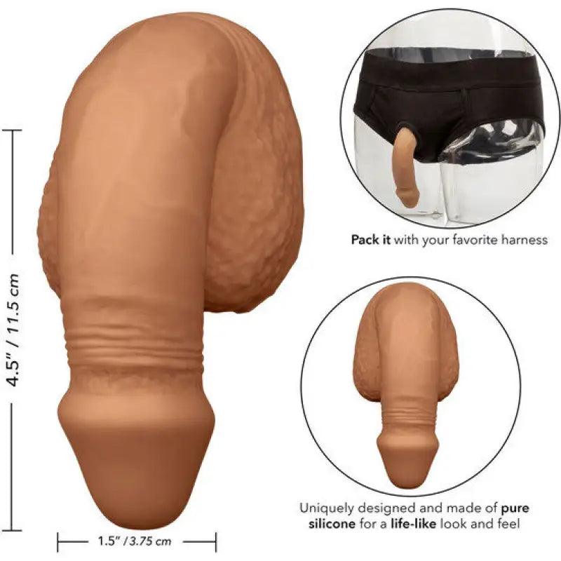 CALEXOTICS - PACKING PENIS PENE DE SILICONA 12.75CM CARAMELO - Optelum