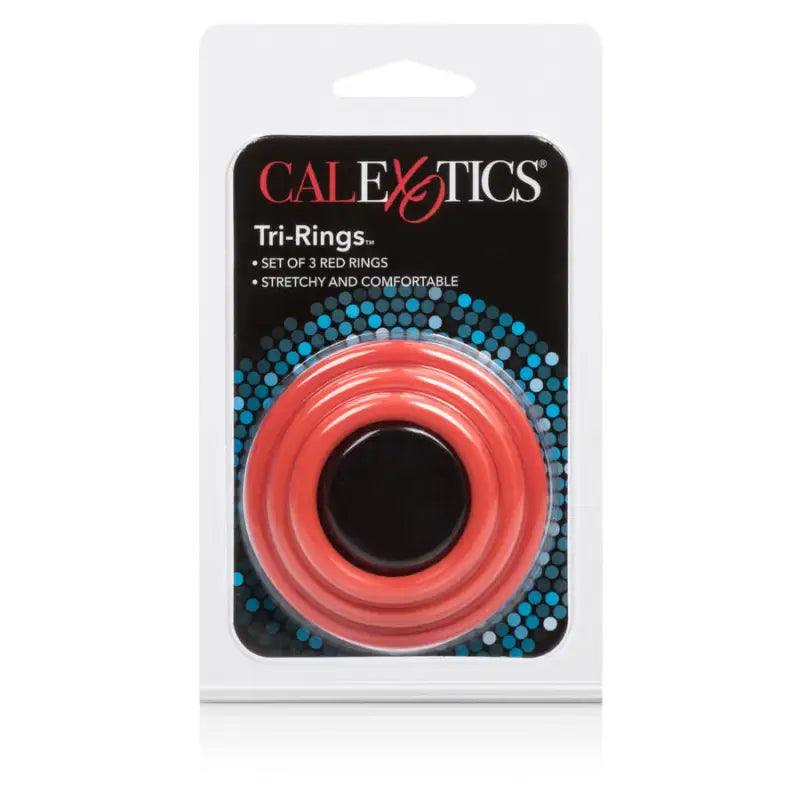 CALEXOTICS - SET TRES ANILLAS ERECCIÓN ROJO - Optelum