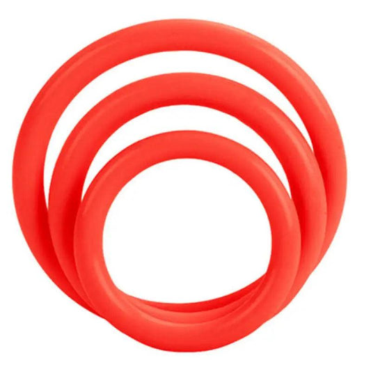 CALEXOTICS - SET TRES ANILLAS ERECCIÓN ROJO - Optelum