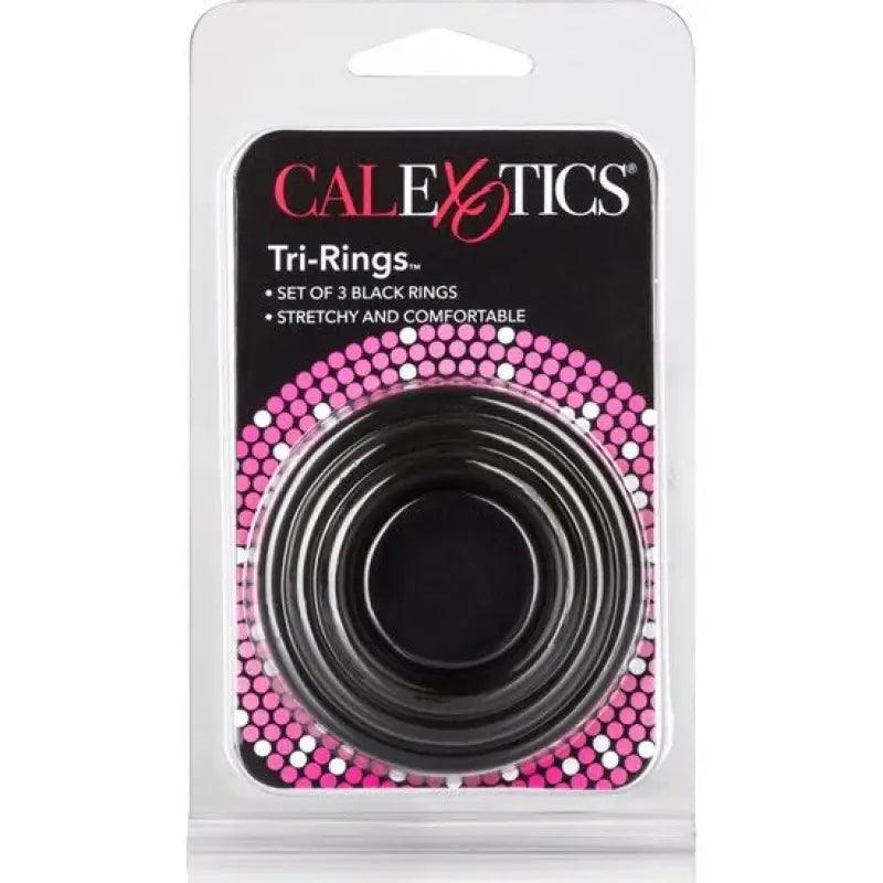 CALEXOTICS - SET TRES ANILLAS NEGRO ERECCIÓN - Optelum