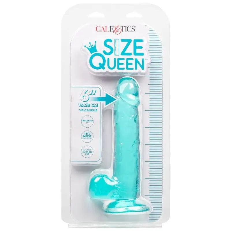 CALEXOTICS - SIZE QUEEN DILDO AZUL 15.3 CM - Optelum