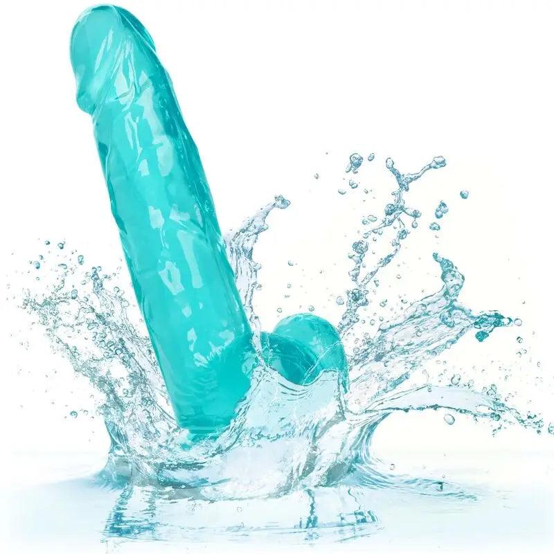 CALEXOTICS - SIZE QUEEN DILDO AZUL 15.3 CM - Optelum