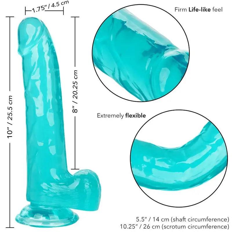 CALEXOTICS - SIZE QUEEN DILDO AZUL 20.3 CM - Optelum