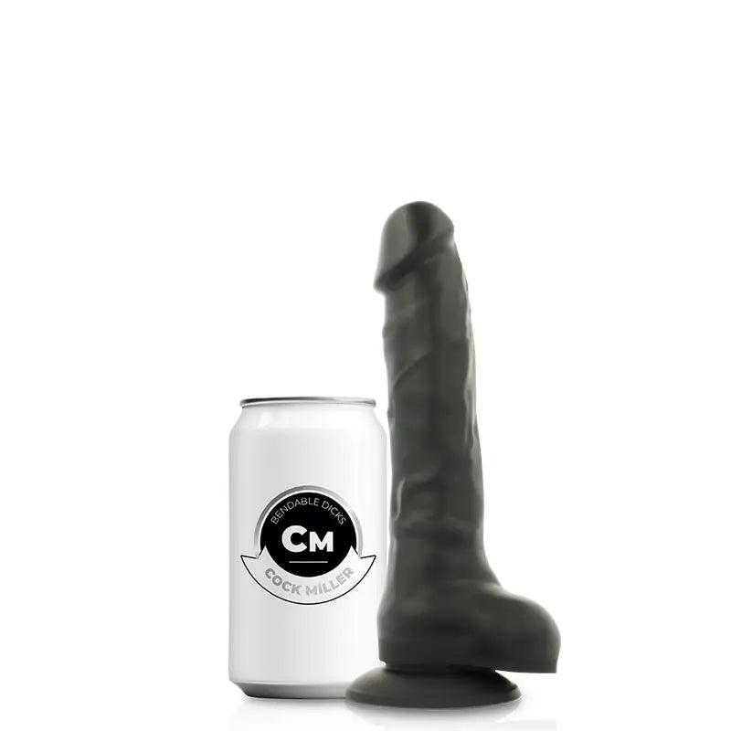 COCK MILLER - ARNES + SILICONA DENSITY COCKSIL ARTICULABLE NEGRO 18 CM - Optelum