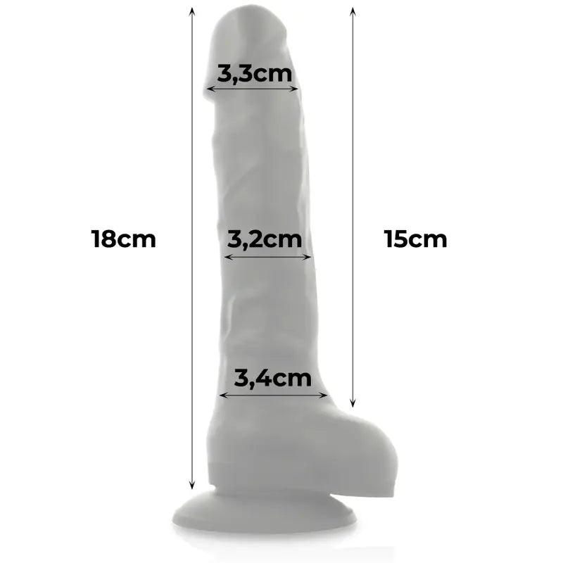 COCK MILLER - ARNES + SILICONA DENSITY COCKSIL ARTICULABLE NEGRO 18 CM - Optelum