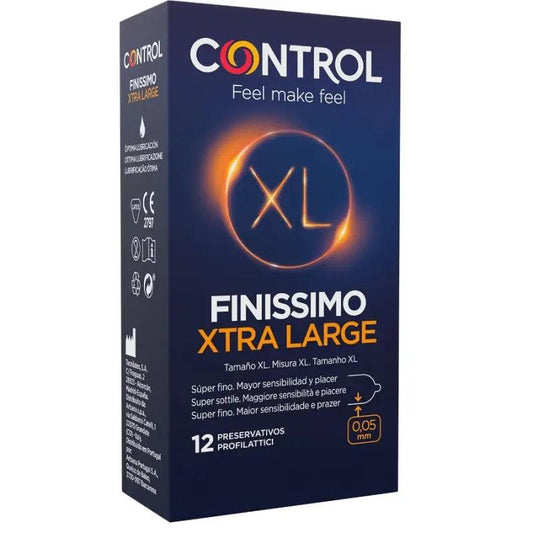 CONTROL - FINISSIMO XL PRESERVATIVOS 12 UNIDADES - Optelum