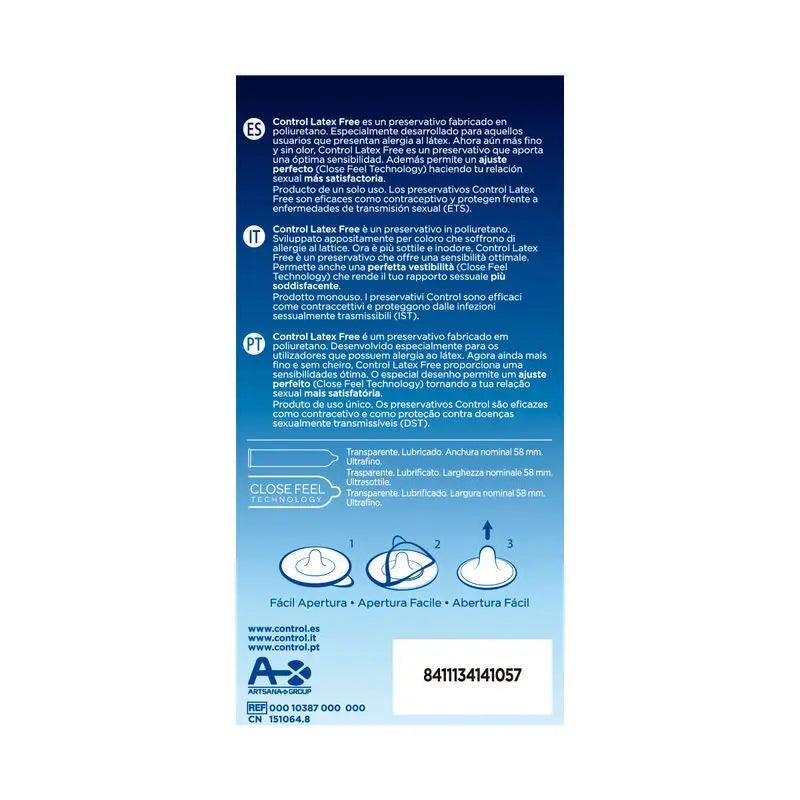 CONTROL - FREE SIN LATEX PRESERVATIVOS 5 UNIDADES - Optelum