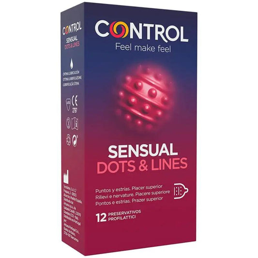 CONTROL - SENSUAL DOTS & LINES PUNTOS Y ESTRIAS 12 UDS - Optelum