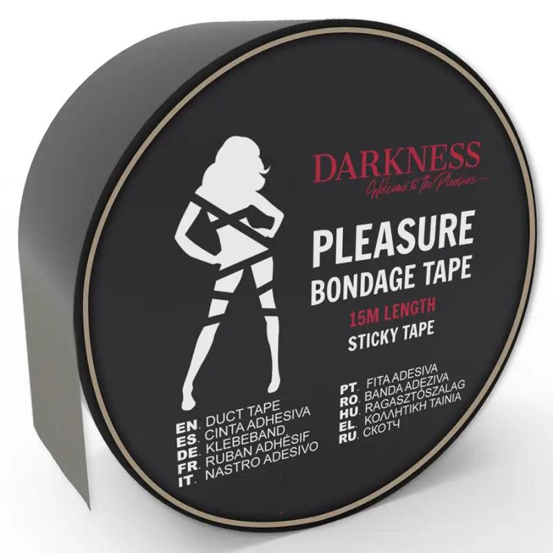 DARKNESS - CINTA PARA BONDAGE NEGRO ADHESIVA 15M - Optelum