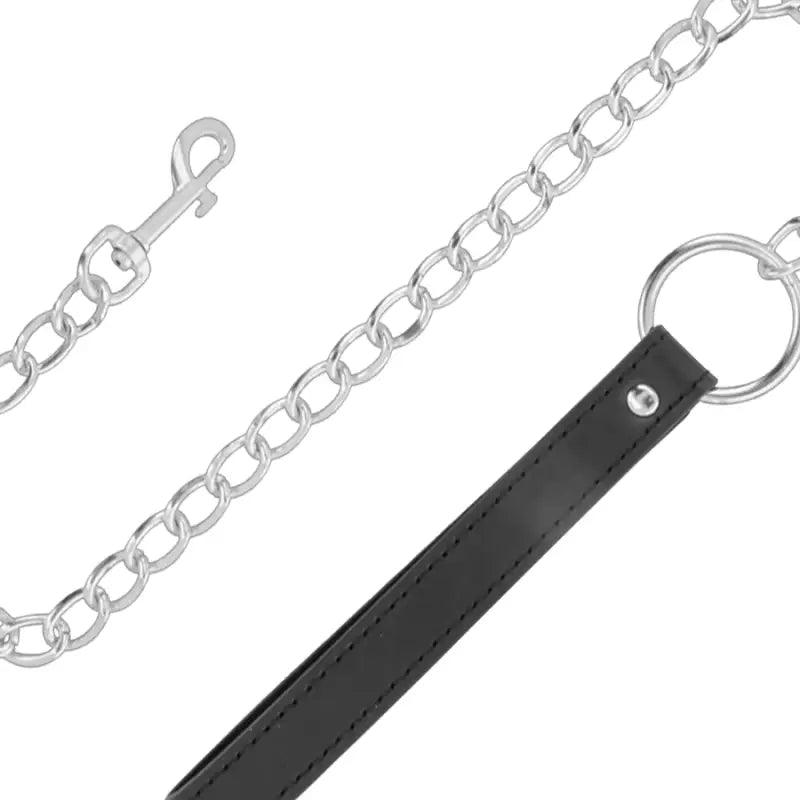 DARKNESS - COLLAR CON CADENA SOFT LEATHER - Optelum