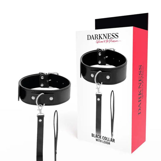 DARKNESS - COLLAR DE POSTURA CON CADENA LEATHER - Optelum