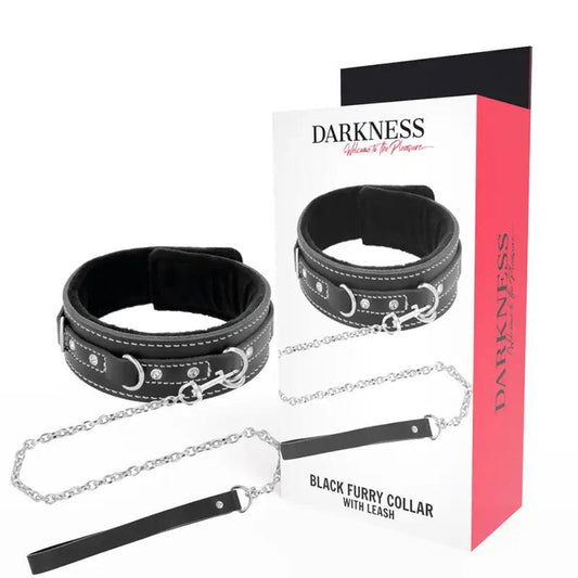 DARKNESS - COLLAR LEATHER CON CORREA ALTA CALIDAD - Optelum