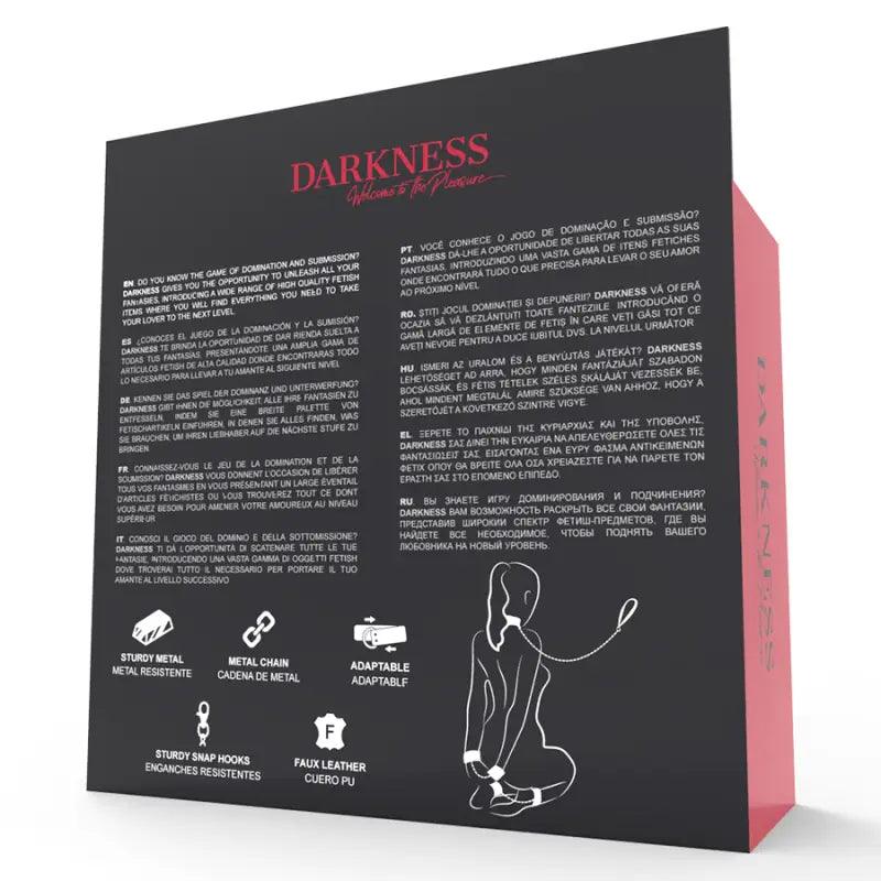 DARKNESS - ESPOSAS Y COLLAR DE CUERO NEGRO - Optelum
