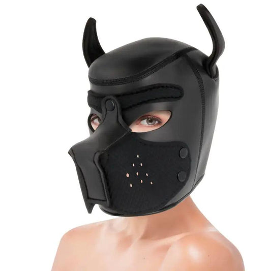 DARKNESS - MÁSCARA PERRO DE NEOPRENO CON HOCICO EXTRAÍBLE L - Optelum