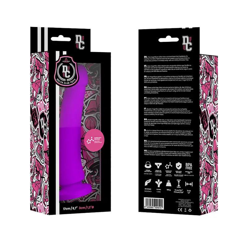 DELTA CLUB - TOYS DILDO LILA SILICONA MEDICA 17 CM -O- 3 CM - Optelum