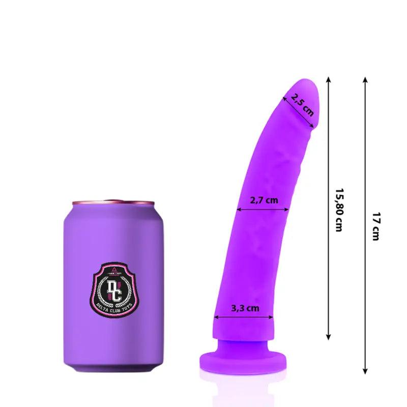 DELTA CLUB - TOYS DILDO LILA SILICONA MEDICA 17 CM -O- 3 CM - Optelum