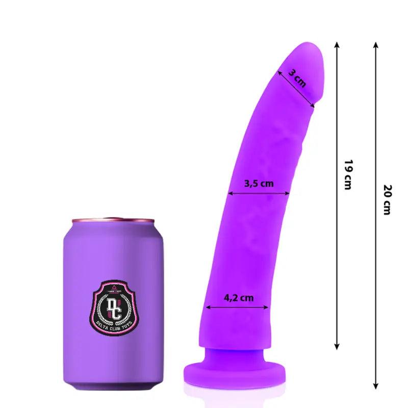 DELTA CLUB - TOYS DILDO LILA SILICONA MEDICA 20 CM -O- 4 CM - Optelum