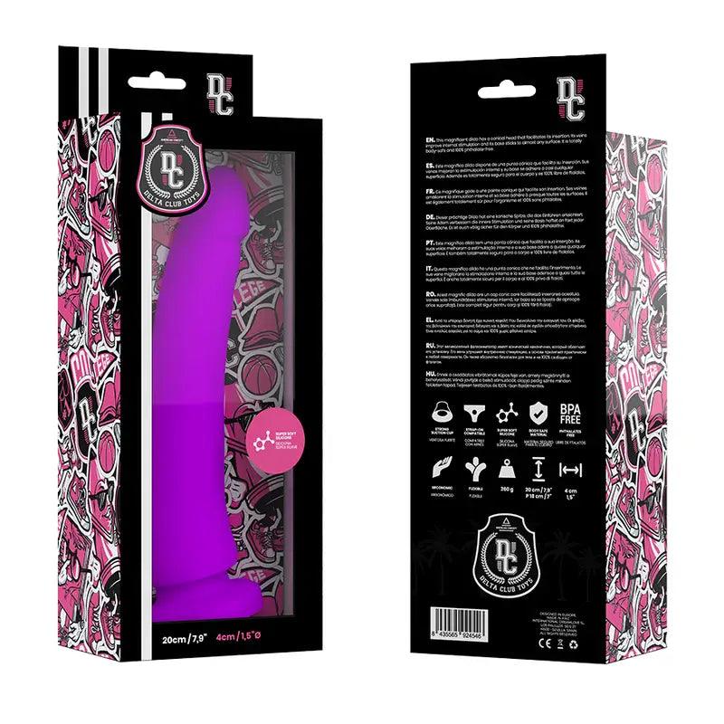 DELTA CLUB - TOYS DILDO LILA SILICONA MEDICA 20 CM -O- 4 CM - Optelum