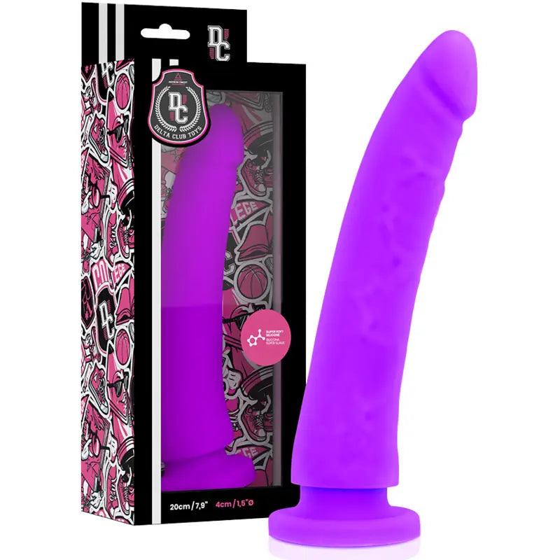 DELTA CLUB - TOYS DILDO LILA SILICONA MEDICA 20 CM -O- 4 CM - Optelum