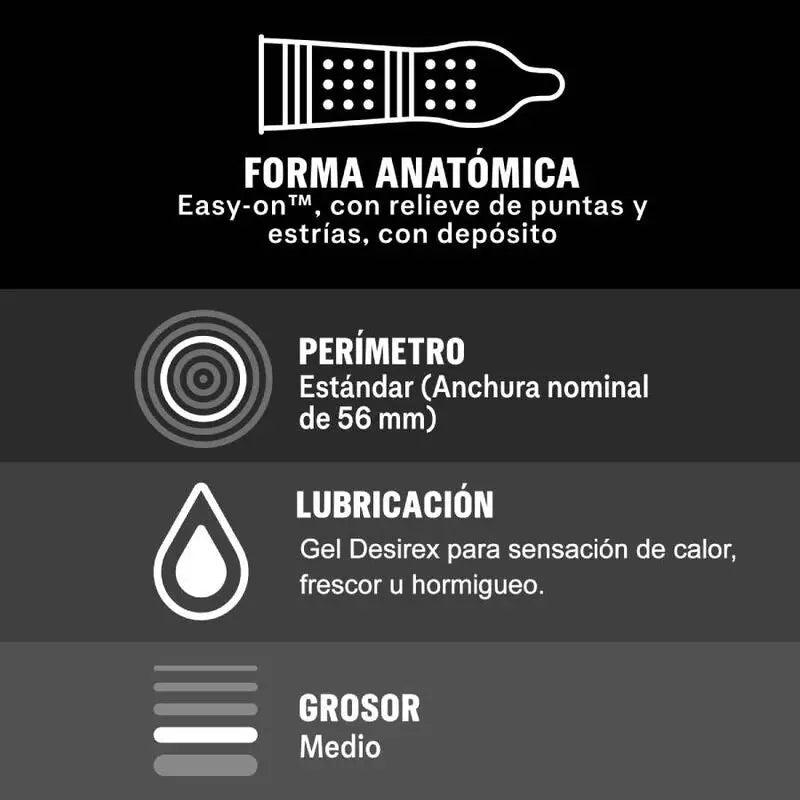 DUREX - INTENSE ORGASMIC 12 UNIDADES - Optelum