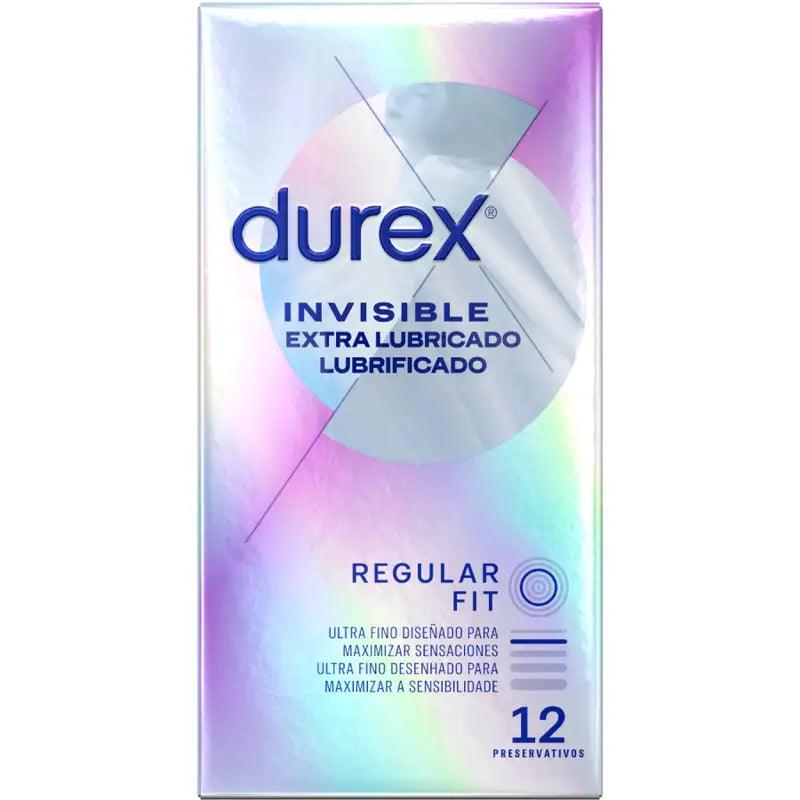 DUREX - INVISIBLE EXTRA LUBRICADO 12 UNIDADES - Optelum