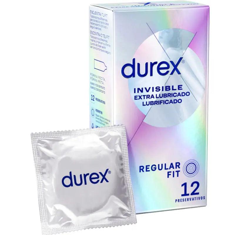 DUREX - INVISIBLE EXTRA LUBRICADO 12 UNIDADES - Optelum