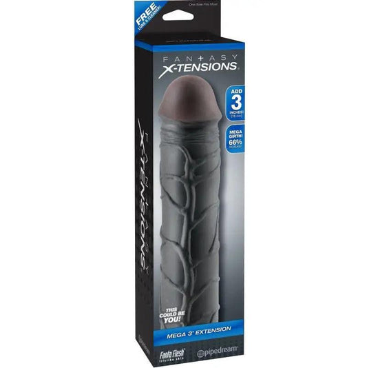 FANTASY X- TENSIONS - MEGA 3 EXTENSIÓN NEGRO PARA EL PENE - Optelum