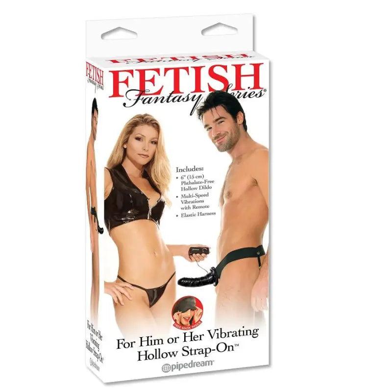 FETISH FANTASY SERIES - ARNES HUECO VIBRADOR PARA EL Y ELLA NEGRO 14CM - Optelum