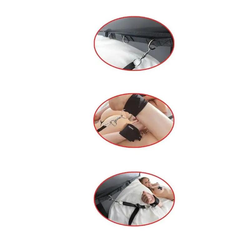 FETISH FANTASY SERIES - KIT ATADURAS PARA LA CAMA 2 - Optelum