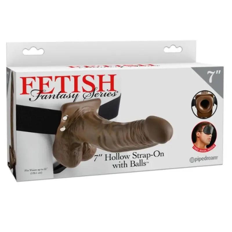 FETISH FANTASY SERIES - STRAP-ON HUECO CON TESTÍCULOS 17.8 CM - Optelum
