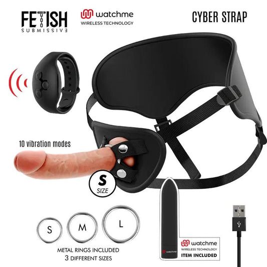 FETISH SUBMISSIVE CYBER STRAP - ARNES CON DILDO Y BALA CONTROL REMOTO TECNOLOGIA WATCHME S - Optelum