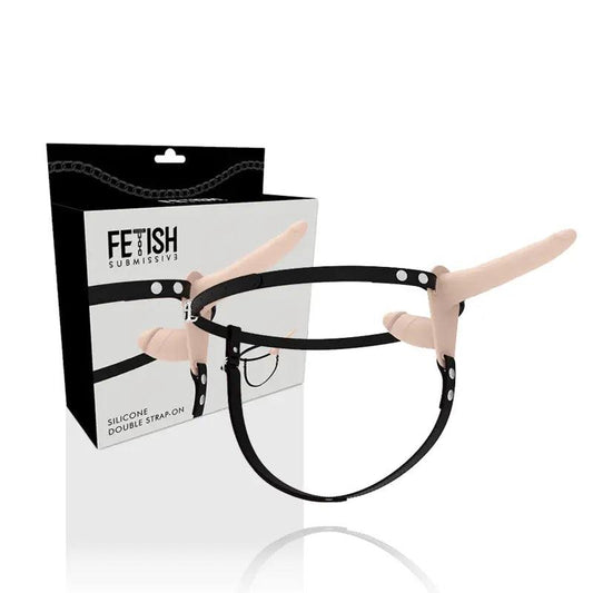 FETISH SUBMISSIVE HARNESS - DOBLE PENETRACIÓN FLESH - Optelum