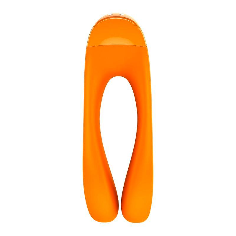 SATISFYER - CANDY CANE VIBRADOR DEDO NARANJA - Optelum