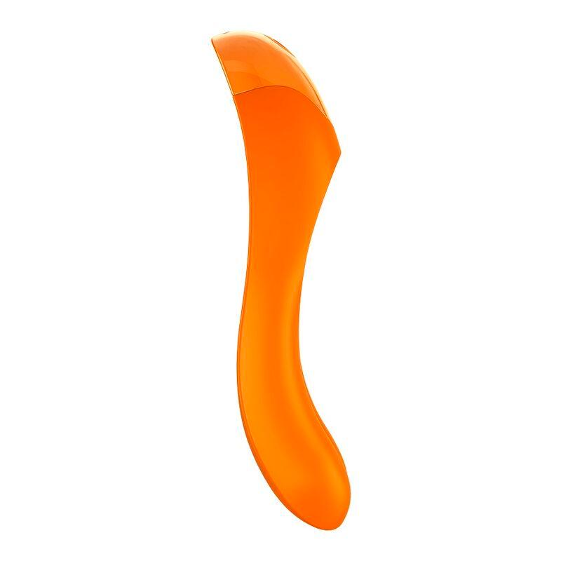 SATISFYER - CANDY CANE VIBRADOR DEDO NARANJA - Optelum