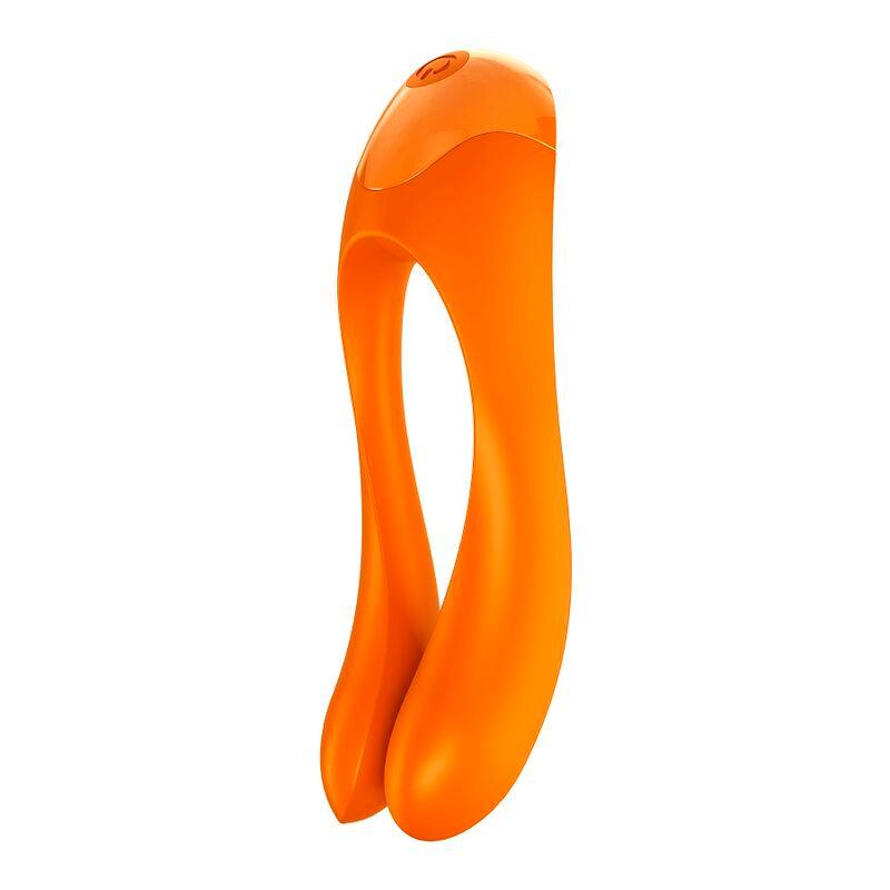 SATISFYER - CANDY CANE VIBRADOR DEDO NARANJA - Optelum