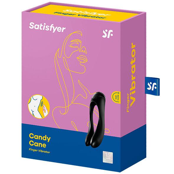 SATISFYER - CANDY CANE VIBRADOR DEDO NARANJA - Optelum